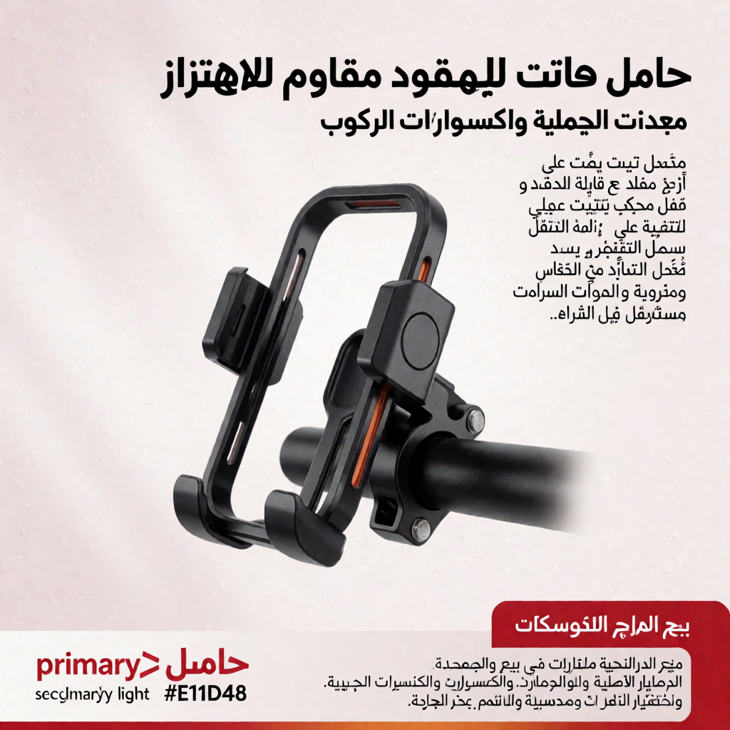 حامل هاتف للمقود مقاوم للاهتزاز